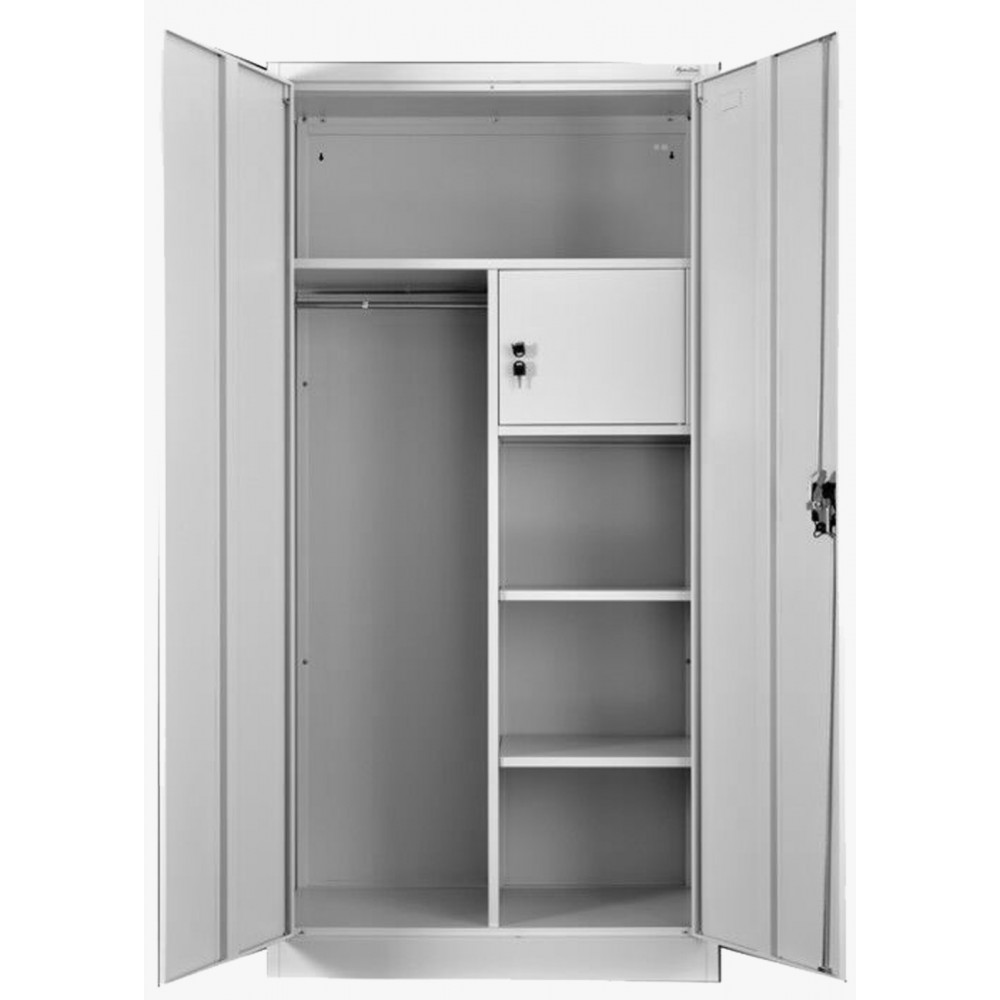 STEEL FURNITURE - Full Height Swingdoor Cupboard / 4 Drawers Filling / Steel Locker /Plastic Lock /Steel Rack