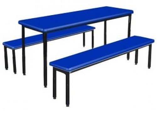 Fiberglass Canteen Table - Table + Bench 2400W