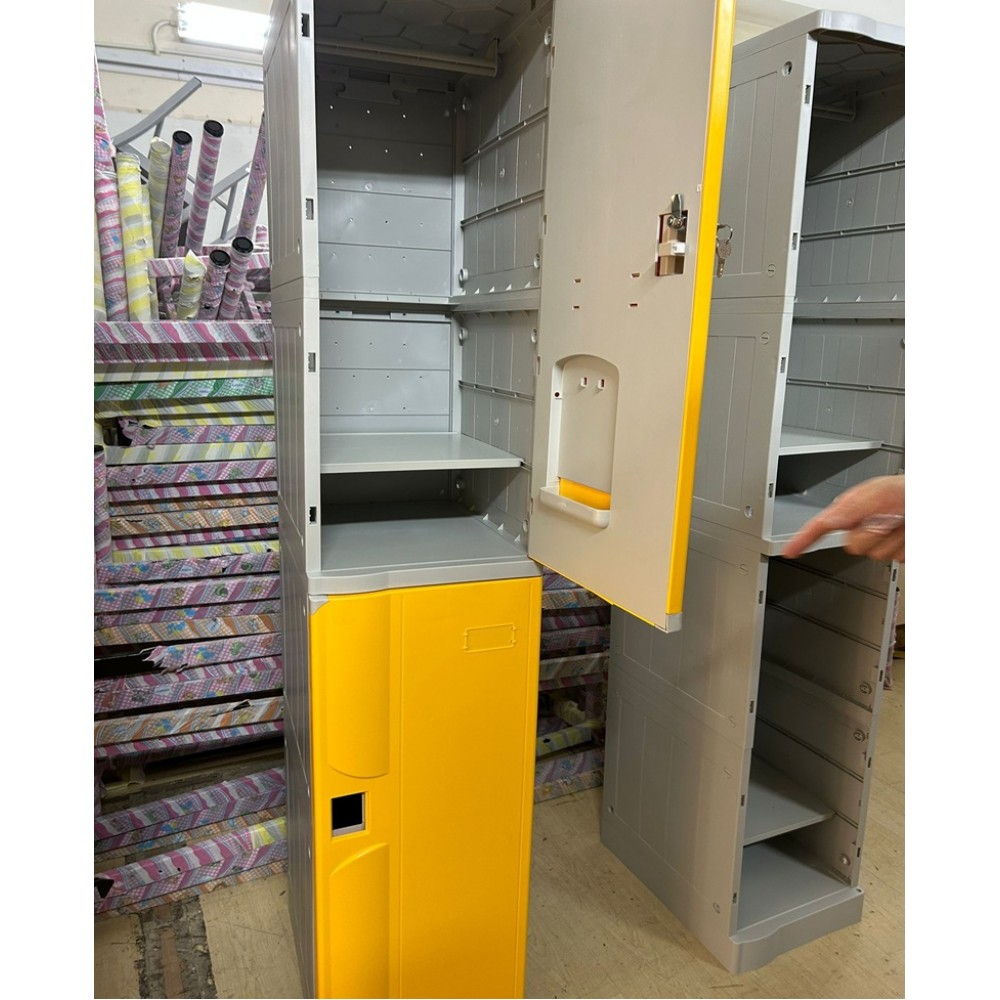 STEEL FURNITURE - Full Height Swingdoor Cupboard / 4 Drawers Filling / Steel Locker /Plastic Lock /Steel Rack