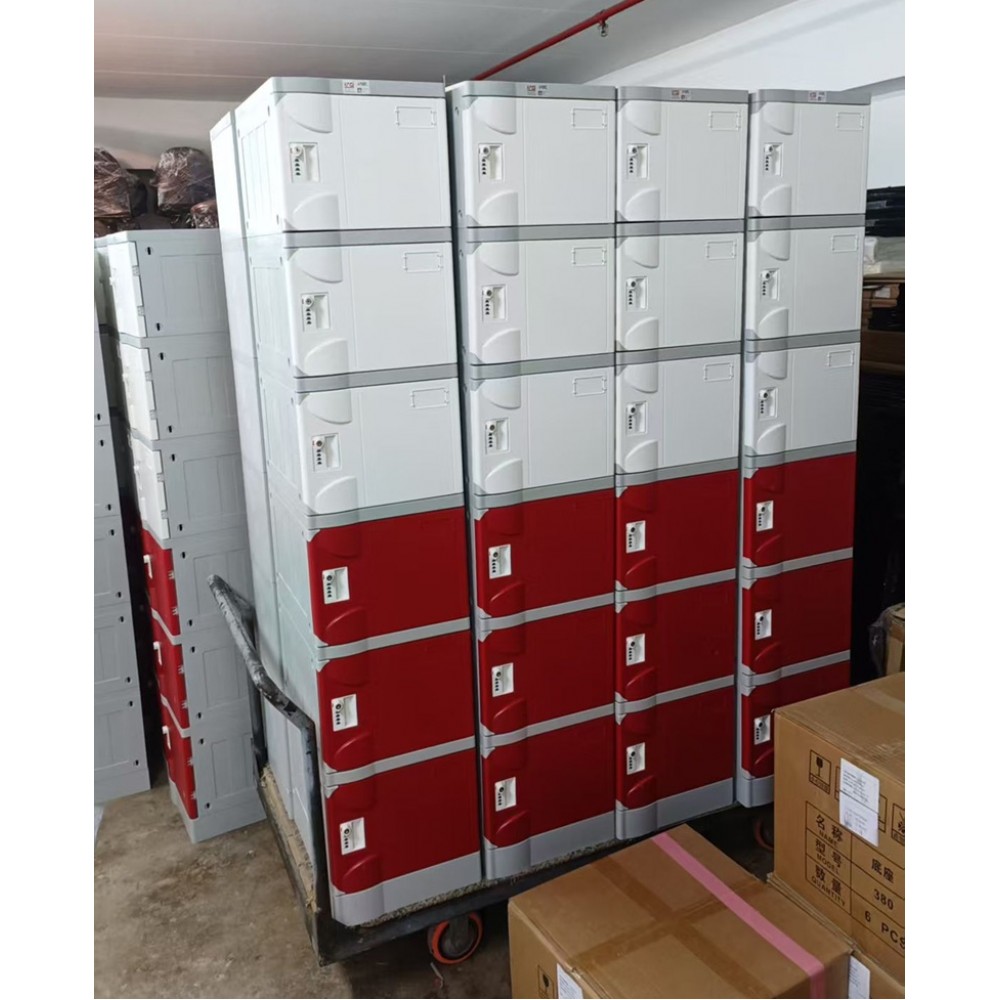 STEEL FURNITURE - Full Height Swingdoor Cupboard / 4 Drawers Filling / Steel Locker /Plastic Lock /Steel Rack