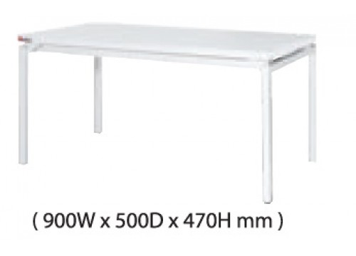 KI-122CD -Coffee table with White colour metal leg