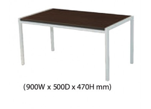 KI-123CD -Coffee table with silver colour metal leg