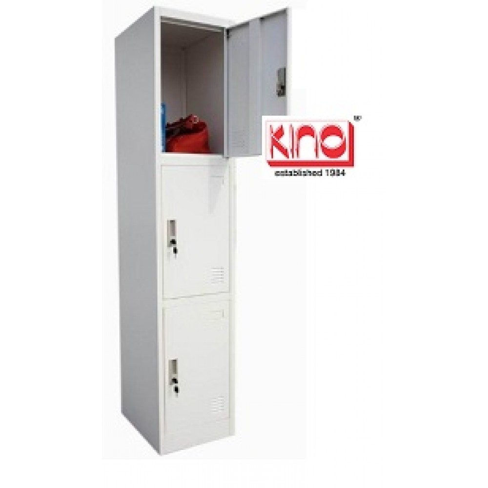 STEEL FURNITURE - Full Height Swingdoor Cupboard / 4 Drawers Filling / Steel Locker /Plastic Lock /Steel Rack