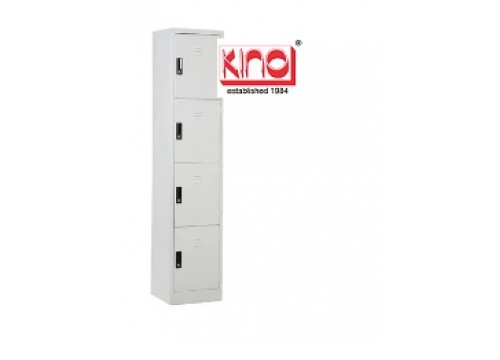 KI - 4D18-Steel locker c/w 4 door compartment  & key lock