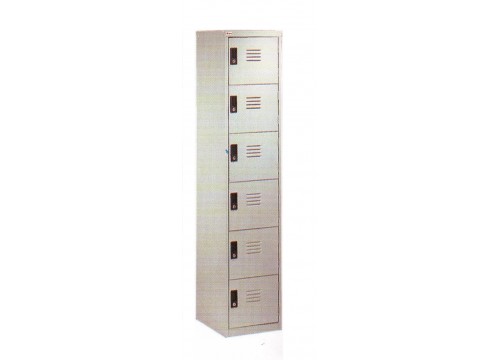 KI- 6D18 Steel locker c/w 6 door compartment  & key lock