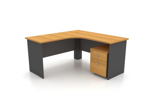 L Shape Table c/w Drawer
