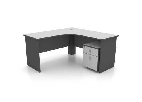 L Shape Table c/w Drawer
