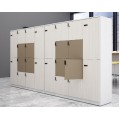 STEEL FURNITURE - Full Height Swingdoor Cupboard / 4 Drawers Filling / Steel Locker /Plastic Lock /Steel Rack