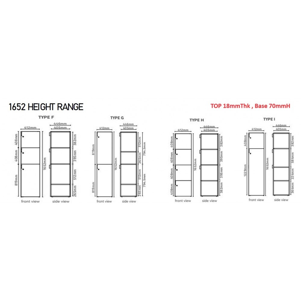 STEEL FURNITURE - Full Height Swingdoor Cupboard / 4 Drawers Filling / Steel Locker /Plastic Lock /Steel Rack