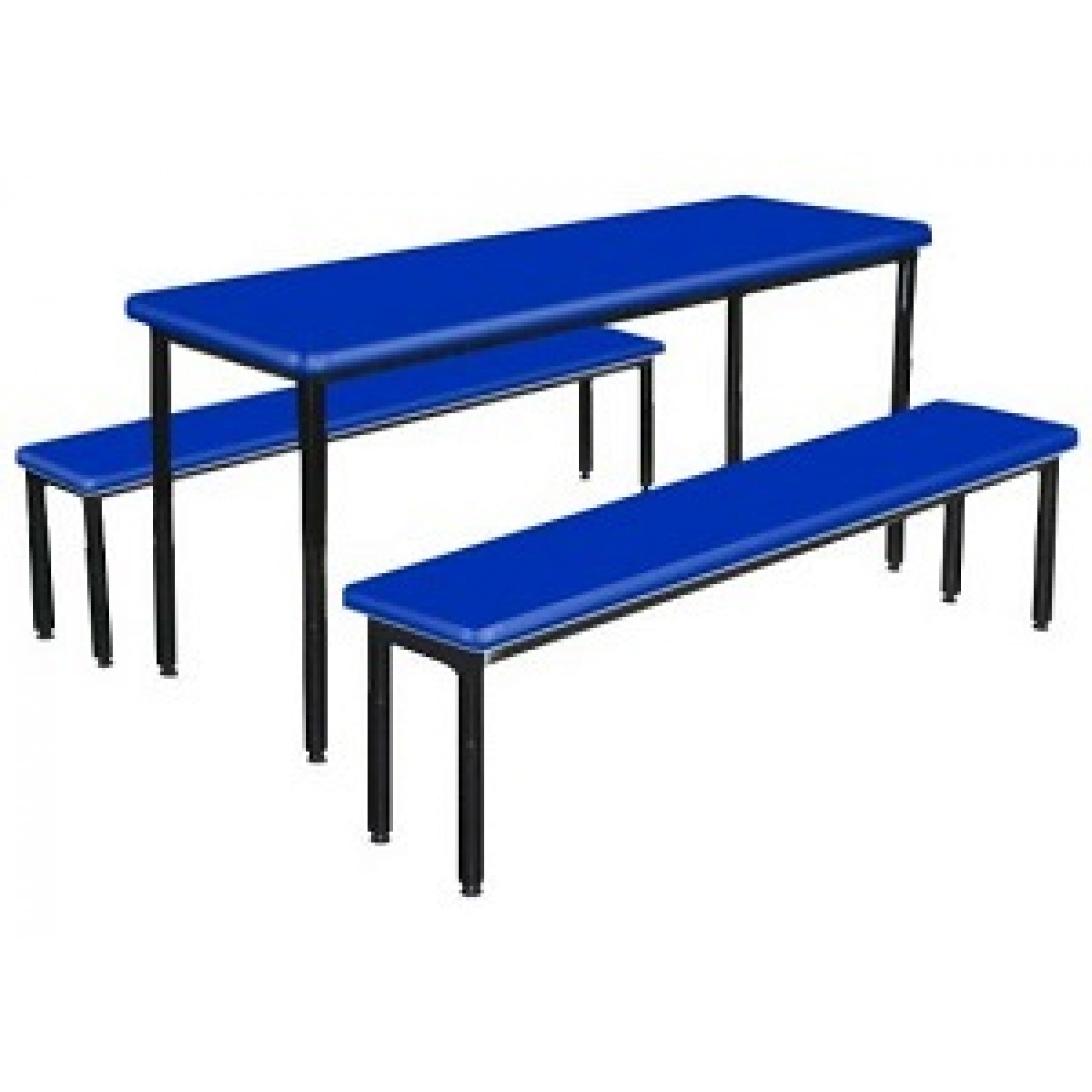 FIBREGLASS CANTEEN TABLE - TABLE+ BENCH 2400W